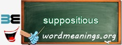 WordMeaning blackboard for suppositious